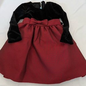 Girls dress, red and black